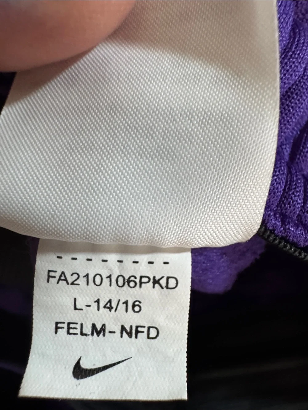 Nike youth Purple Lakers Logo Kids Sweatpants unisex Sz L 14/16